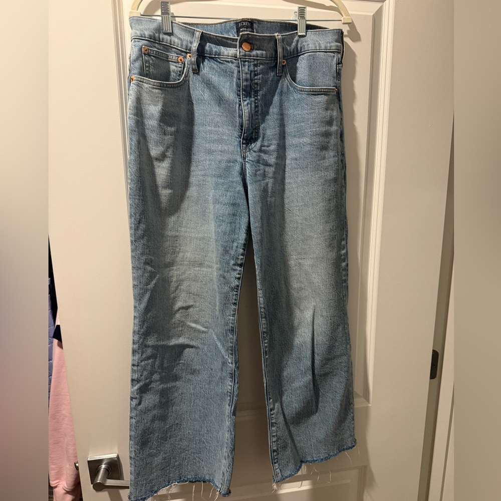 J Crew Cropped Wide Leg Jean